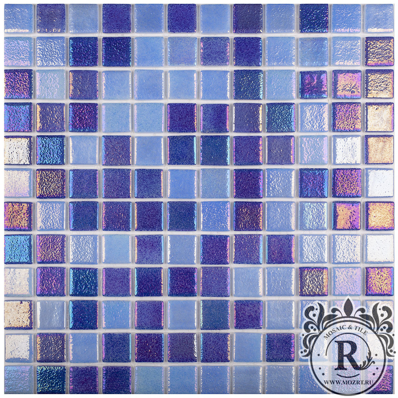 Стеклянная мозаика Shell MIX DEEP BLUE 552555